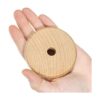 Cuentas de disco de madera natural sin terminar en 3_4