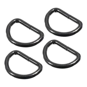 Paquete de 10 anillos en D de metal negro de 34 pulgadas_1
