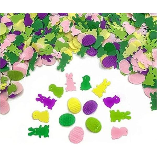 Confeti de Pascua de huevo de conejo de pollo con