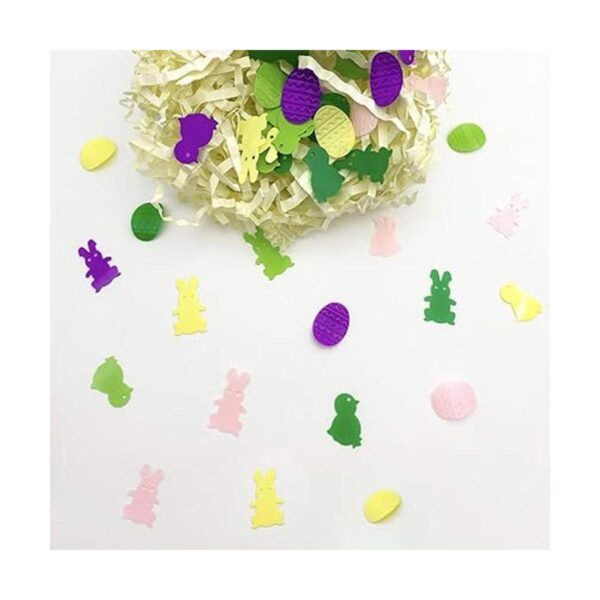 Confeti de Pascua de huevo de conejo de pollo con