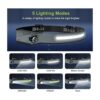 Linterna frontal LED paquete de 2 faros recargables de_5