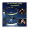 Linterna frontal LED paquete de 2 faros recargables de_2