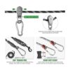 Cable de amarre para perro sistema de carretilla portátil