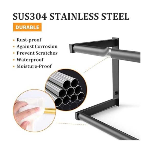 Birosnsy Toalleros para baño montaje en pared soporte de_3