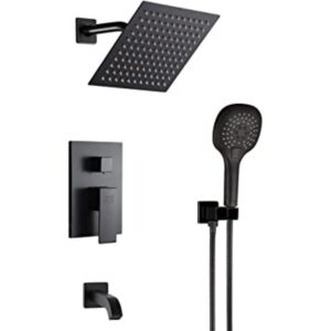 POP SANITARYWARE Juego de grifo de ducha negro mate con_1
