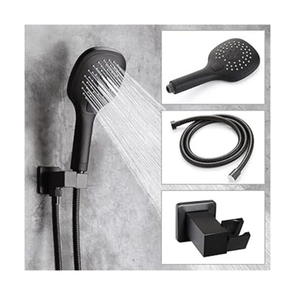 POP SANITARYWARE Juego de grifo de ducha negro mate con_5
