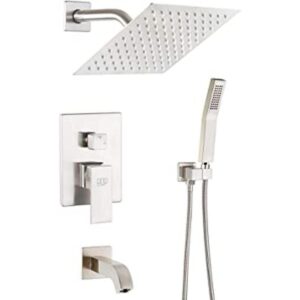 POP SANITARYWARE Sistema de ducha de níquel cepillado_1