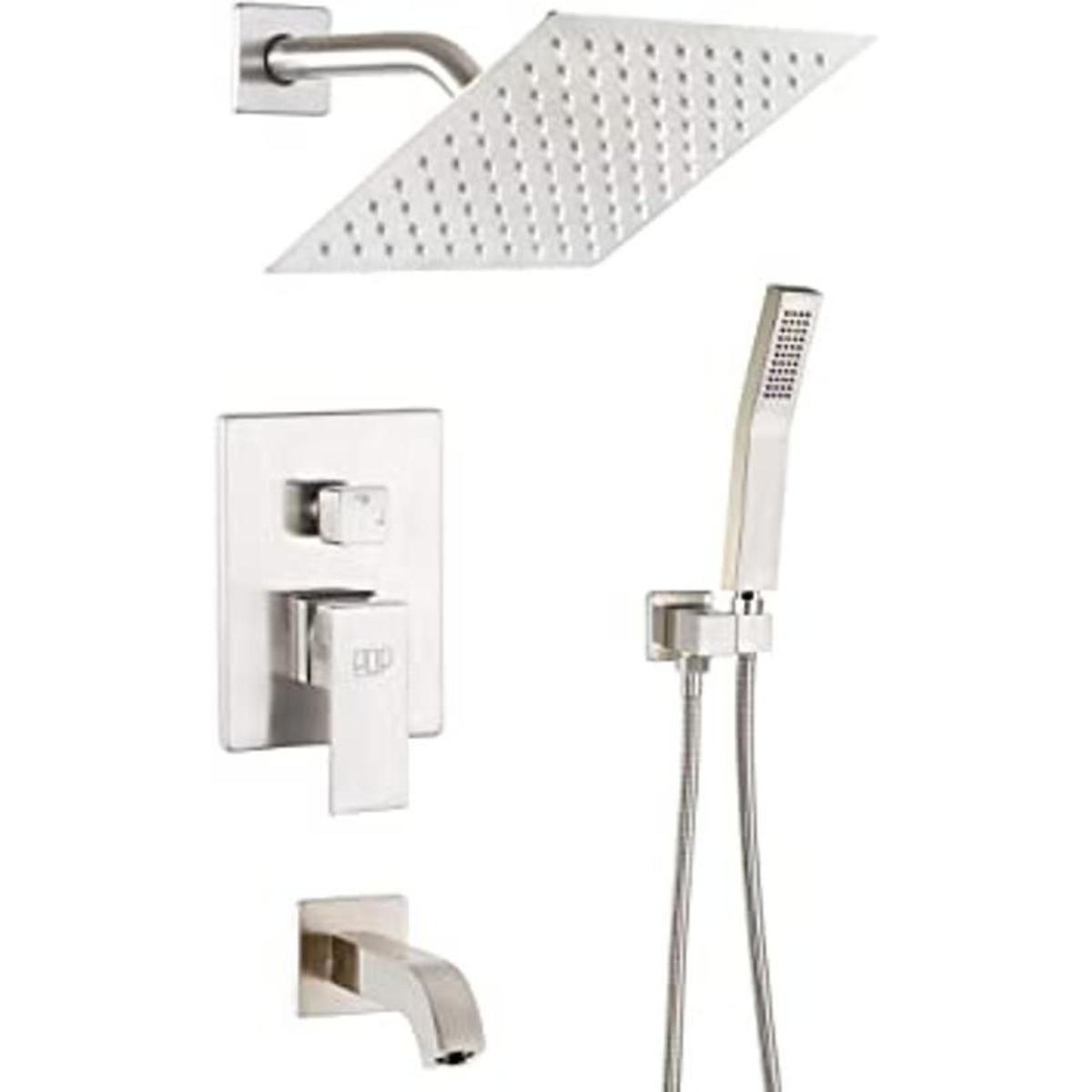 POP SANITARYWARE Sistema de ducha de níquel cepillado