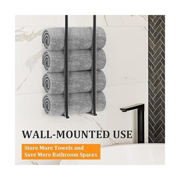 Birosnsy Toalleros para baño montaje en pared soporte de_6
