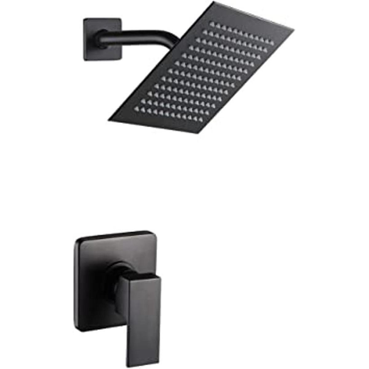 POP SANITARYWARE Juego de grifo de ducha negro mate