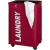 Cesta de lavandería con ruedas clasificador con tapa