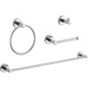 BGL Juego de accesorios de baño cromados 4 piezas_1