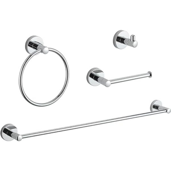 BGL Juego de accesorios de baño cromados 4 piezas_1