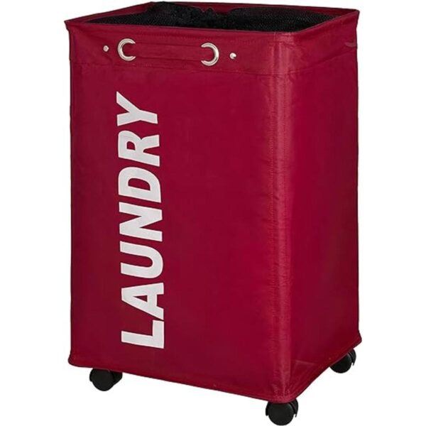 Cesta de lavandería con ruedas clasificador con tapa