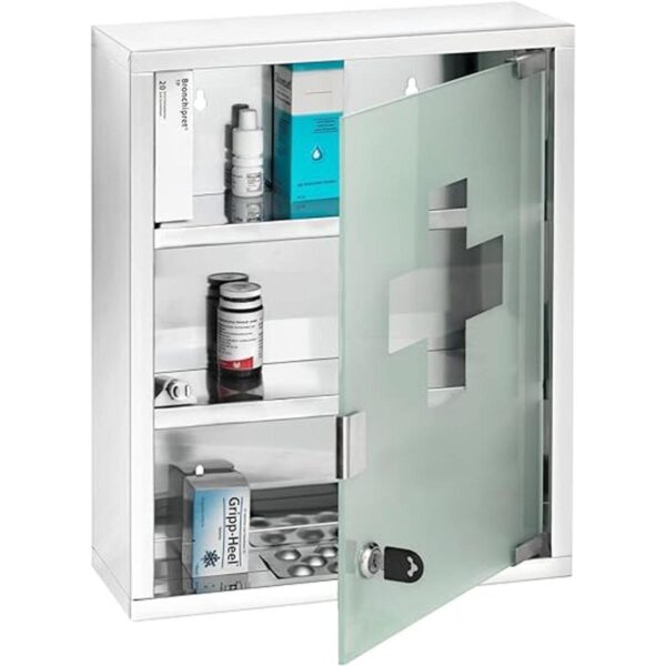WENKO Botiquín con cerradura almacenamiento de baño_1