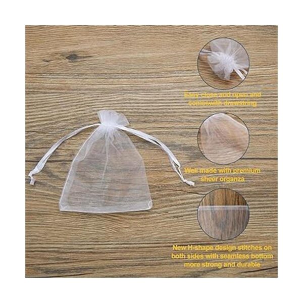 WenTao 100 bolsas de regalo de organza 4 x 4.72 colores_4
