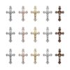 60 dijes de cruz de Jesús de aleación surtida abalorios_1