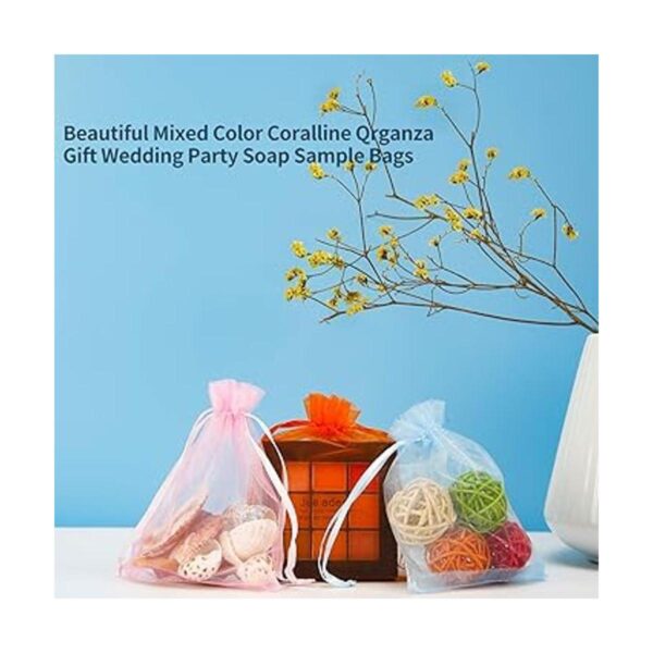 WenTao 100 bolsas de regalo de organza 4 x 4.72 colores_6
