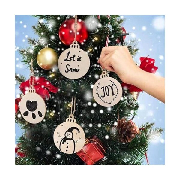 Wen XinRong 30 piezas DIY adornos de Navidad de madera sin_4
