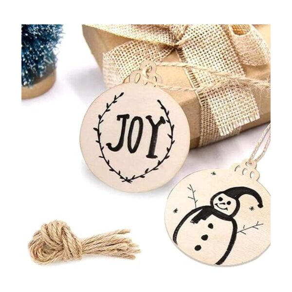 Wen XinRong 30 piezas DIY adornos de Navidad de madera sin_2