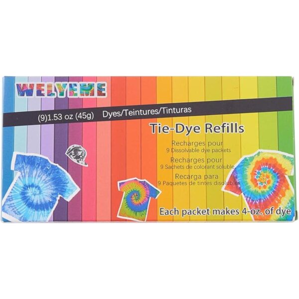 Recambios TieDye 9 paquetes arco iris_1