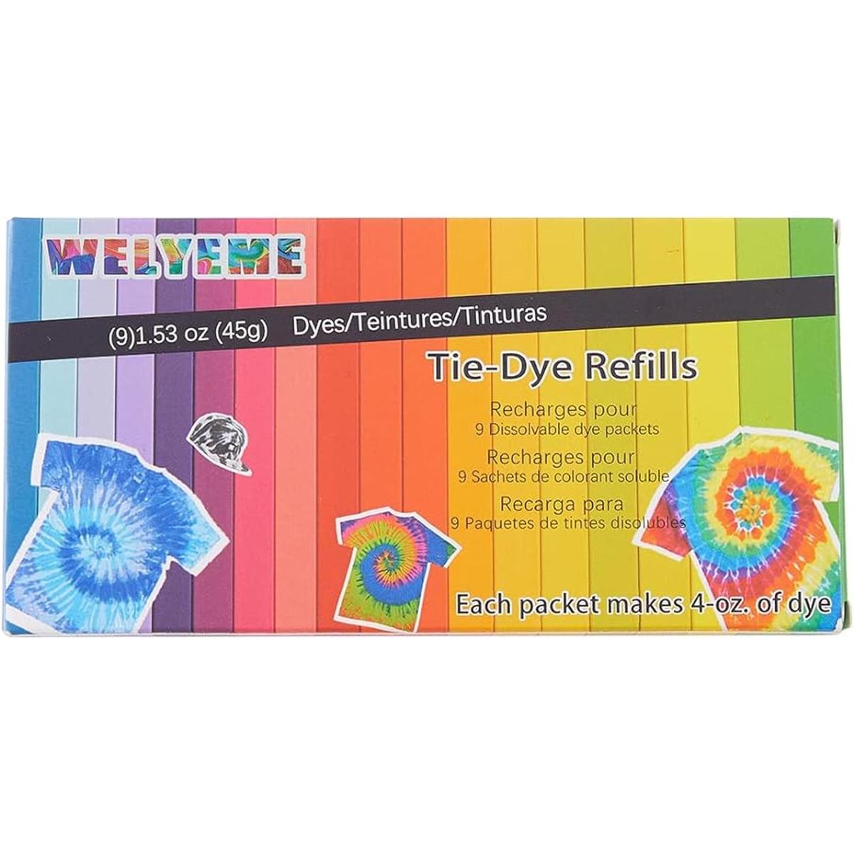 Recambios TieDye 9 paquetes arco iris