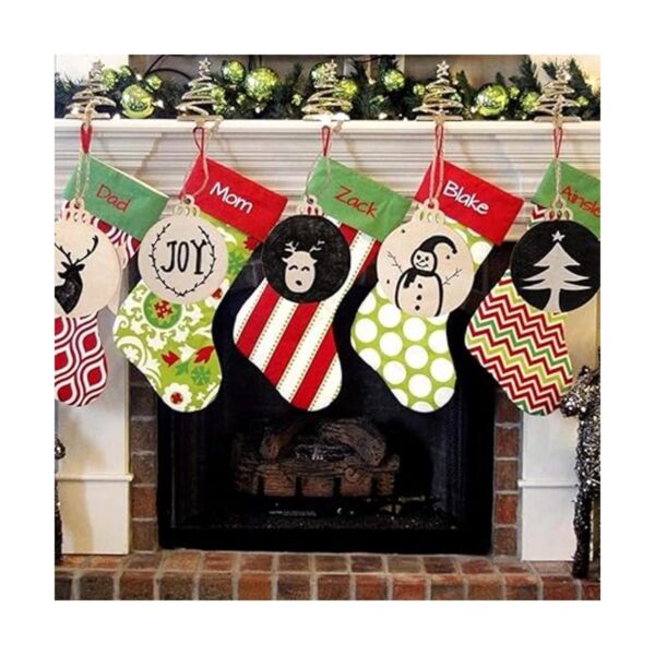 Wen XinRong 30 piezas DIY adornos de Navidad de madera sin_6
