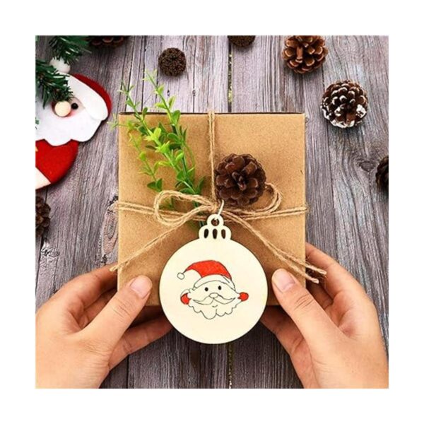 Wen XinRong 30 piezas DIY adornos de Navidad de madera sin_3