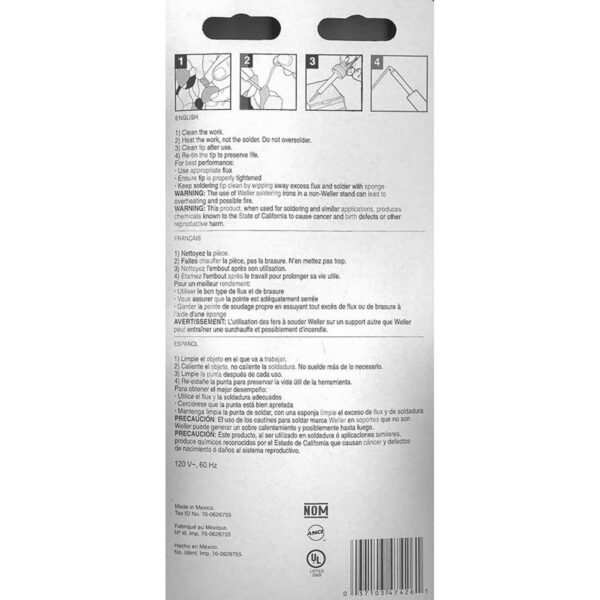Weller W100PG Soldador resistente Weller Farenheit con_3