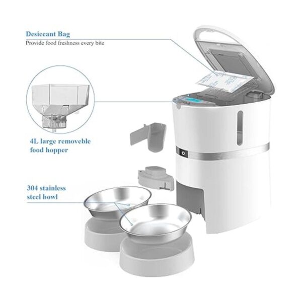 WellToBe Comedero automático para gatos dispensador de_2