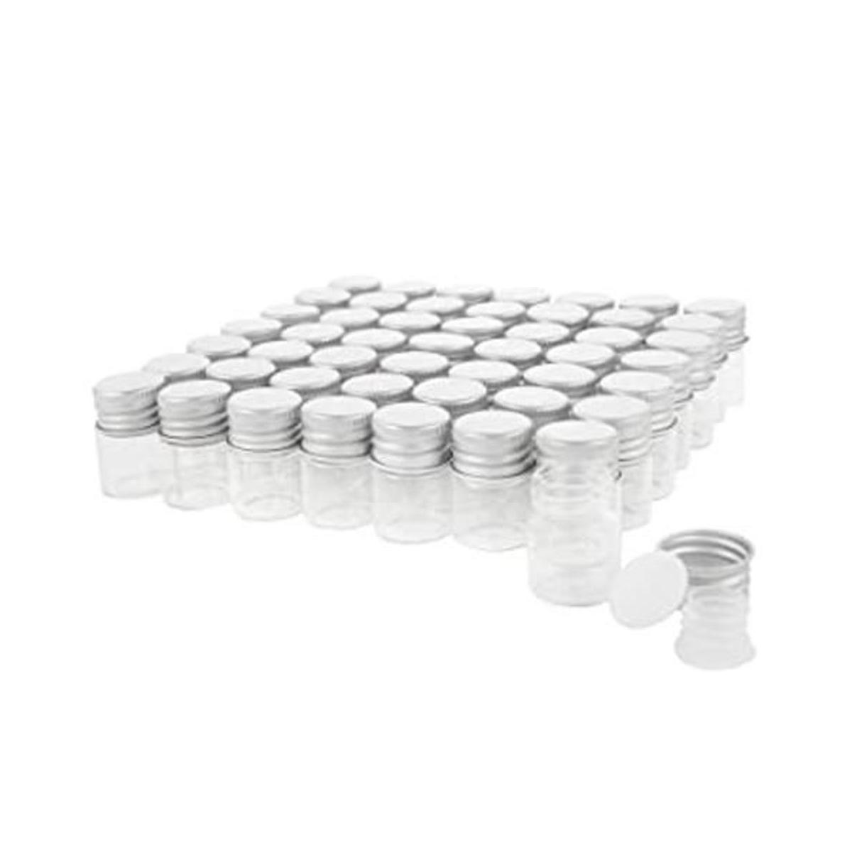 Viales de vidrio de 0.2 fl oz con tapas de rosca y tapones