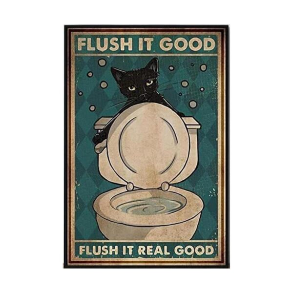 WellDGS Art Farmhouse Signs Flush It Good Flush It Real_1