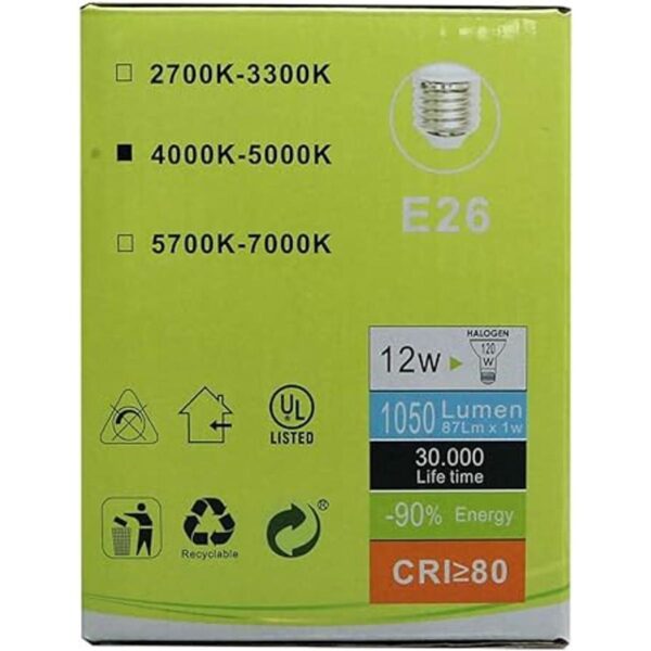 Par30 Bombillas LED de 5000 K luz natural regulable