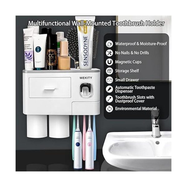 Wekity Soporte multifuncional para cepillo de dientes_2
