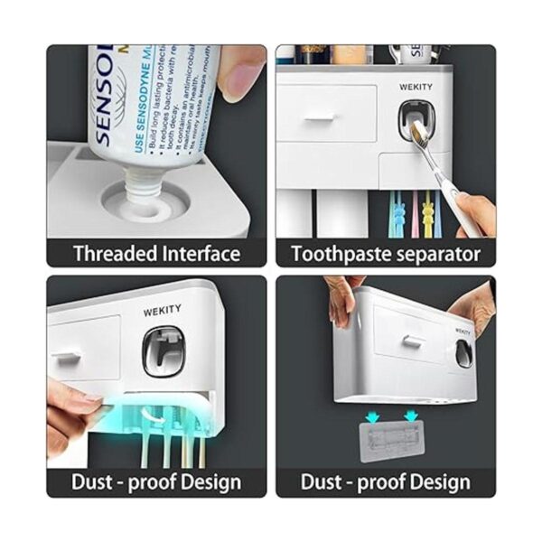 Wekity Soporte multifuncional para cepillo de dientes_5