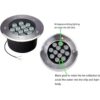 GOCuces Lámpara LED de tierra de 12 W para exteriores_2
