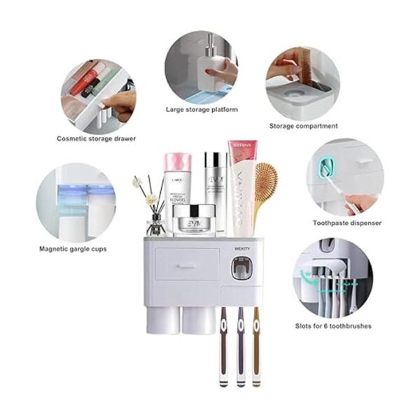 Wekity Soporte multifuncional para cepillo de dientes_3