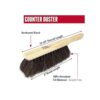 Cepillo de cerdas de caballo con mango de madera hecho_3