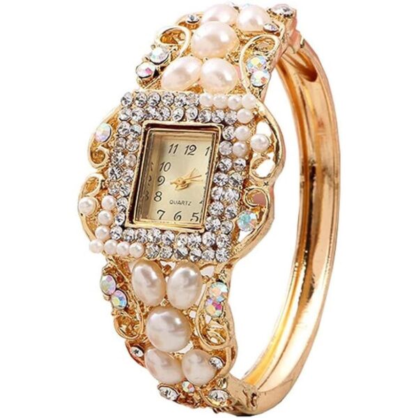 Weicam Pulsera de cuarzo para mujer esfera cuadrada_1