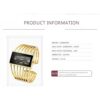Brazalete rectangular de lujo Dial hueco con reloj_4