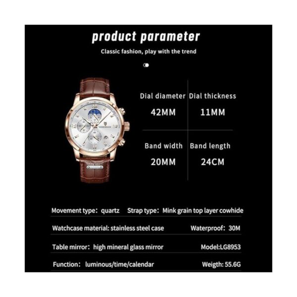 Weicam Relojes de pulsera analógicos de cuarzo para