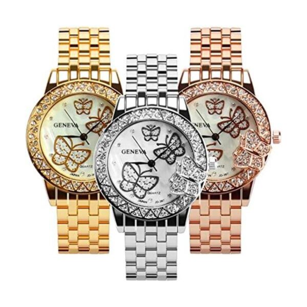 Weicam Reloj de pulsera analógico de cuarzo de 3 piezas_1