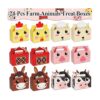 Paquete de 12 cajas de recuerdos de fiesta de animales de_3