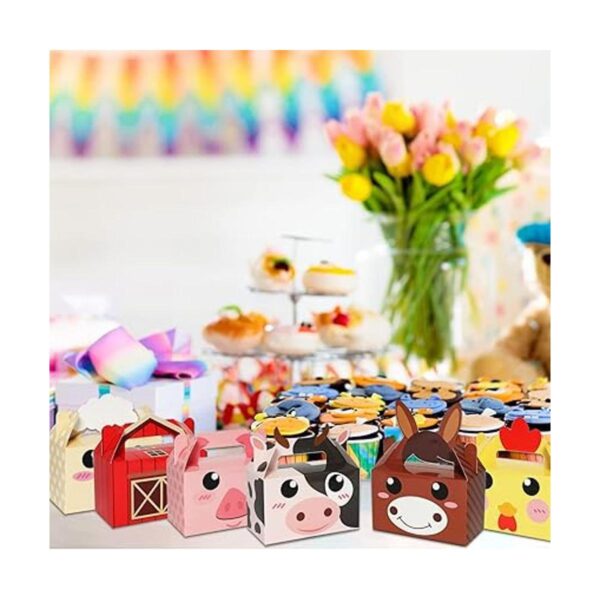 Paquete de 12 cajas de recuerdos de fiesta de animales de_6