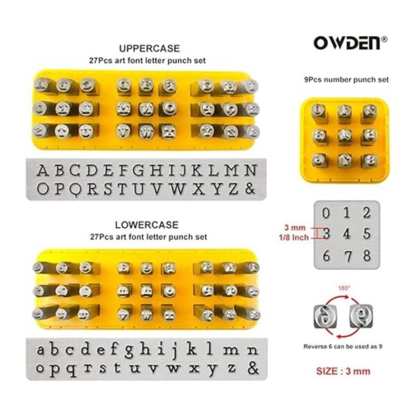 OWDEN Kit de sellos de metal para joyería para hacer