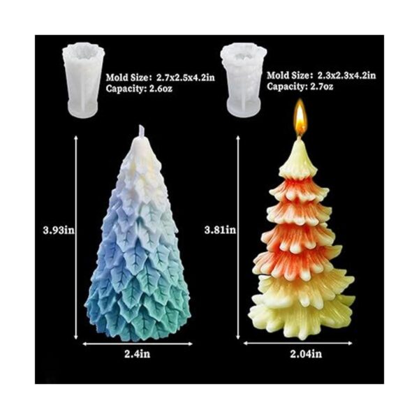 4 moldes de silicona para árbol de Navidad moldes de