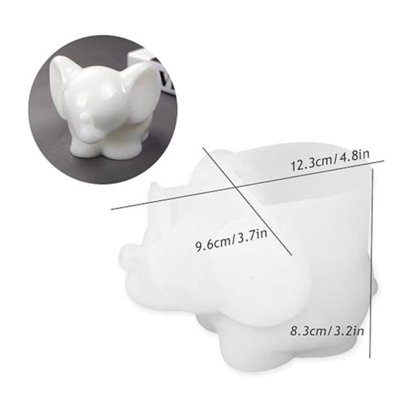 Molde de resina con forma de elefante de silicona y resina