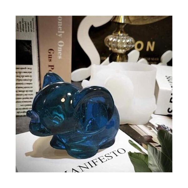 Molde de resina con forma de elefante de silicona y resina