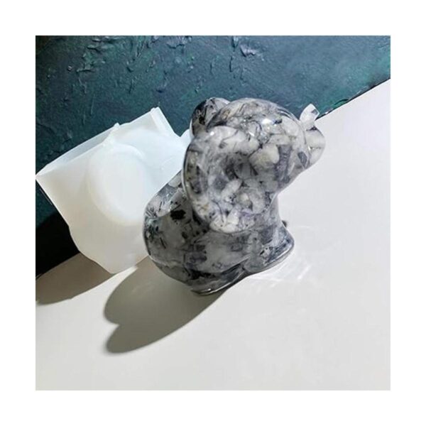 Molde de resina con forma de elefante de silicona y resina