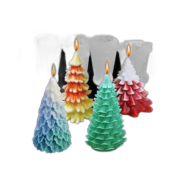 4 moldes de silicona para árbol de Navidad moldes de